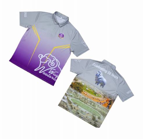 50th Woolorama Polo Shirt Purple/Grey